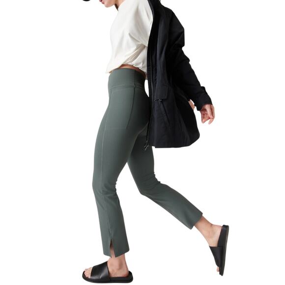 Athleta Transcend Stash Straight Leg Pant Size XL Tall Bali Green - Picture 2 of 12